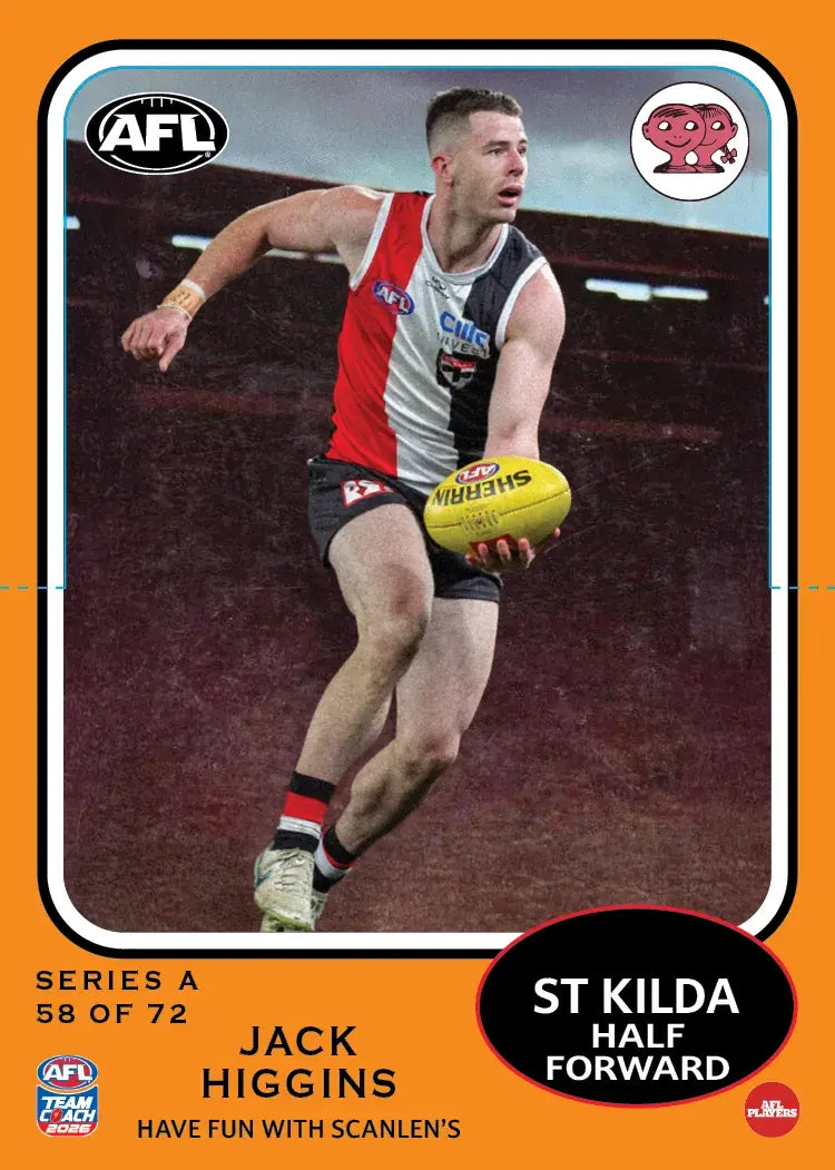 Teamcoach 2026 Scanlens Die-Cut #58 Jack Higgins - St Kilda Saints