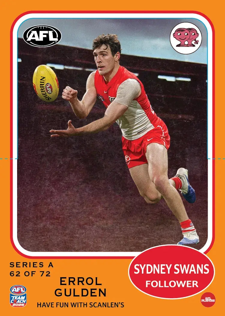 Teamcoach 2026 Scanlens Die-Cut #62 Errol Gulden - Sydney Swans