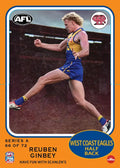 Teamcoach 2026 Scanlens Die-Cut #66 Reuben Ginbey - West Coast Eagles