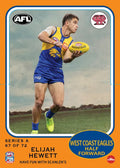 Teamcoach 2026 Scanlens Die-Cut #67 Elijah Hewett - West Coast Eagles