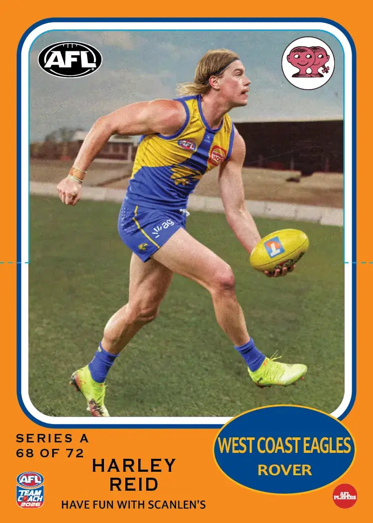 Teamcoach 2026 Scanlens Die-Cut #68 Harley Reid - West Coast Eagles