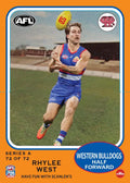 Teamcoach 2026 Scanlens Die-Cut #72 Rhylee West - Western Bulldogs