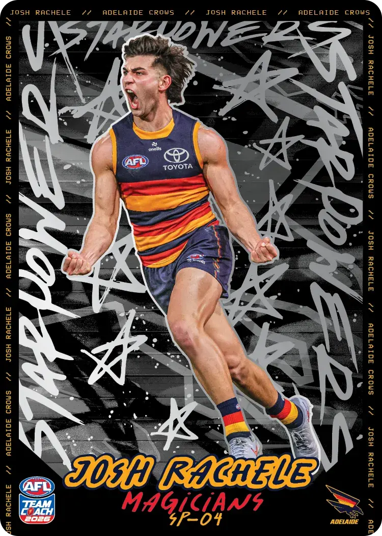 Teamcoach 2026 Star Powers Silver SP-04 Josh Rachele - Adelaide Crows