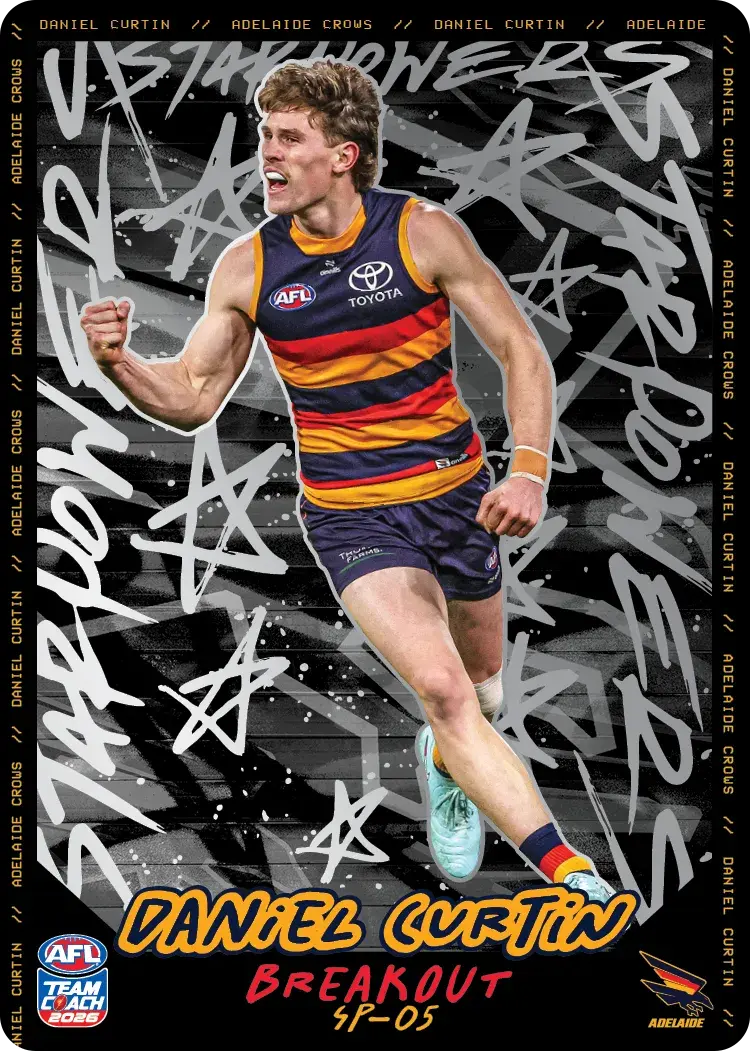 Teamcoach 2026 Star Powers Silver SP-05 Daniel Curtin - Adelaide Crows