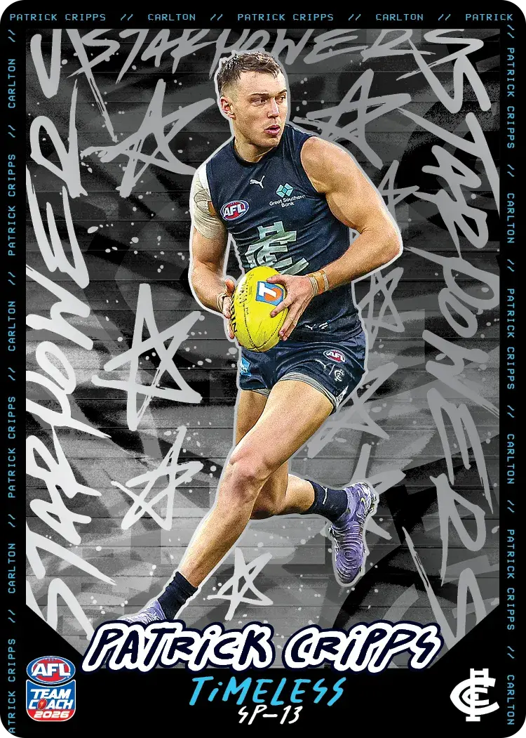 Teamcoach 2026 Star Powers Silver SP-13 Patrick Cripps - Carlton Blues