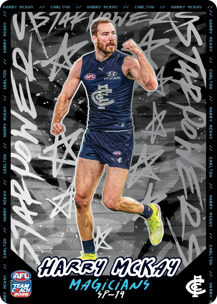 Teamcoach 2026 Star Powers Silver SP-14 Harry McKay - Carlton Blues