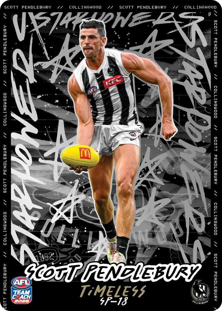Teamcoach 2026 Star Powers Silver SP-18 Scott Pendlebury - Collingwood Magpies