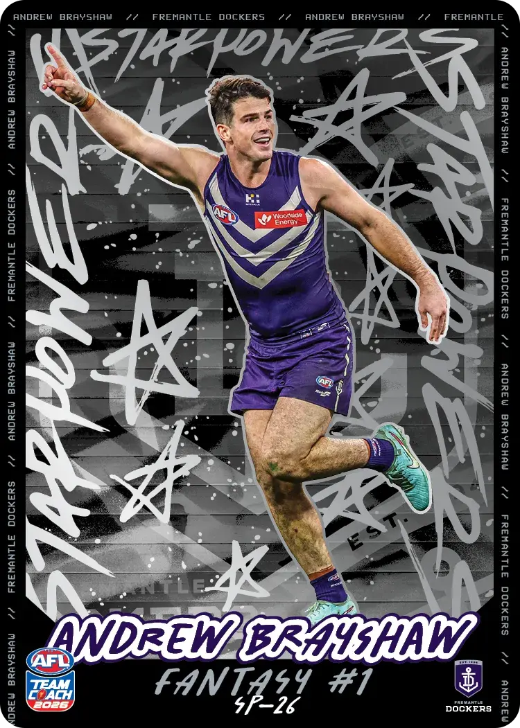 Teamcoach 2026 Star Powers Silver SP-26 Andrew Brayshaw - Fremantle Dockers
