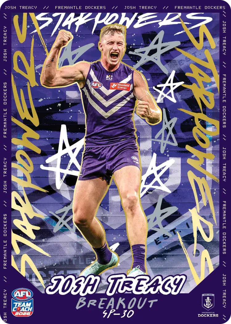Teamcoach 2026 Star Powers Team SP-30 Josh Treacy - Fremantle Dockers