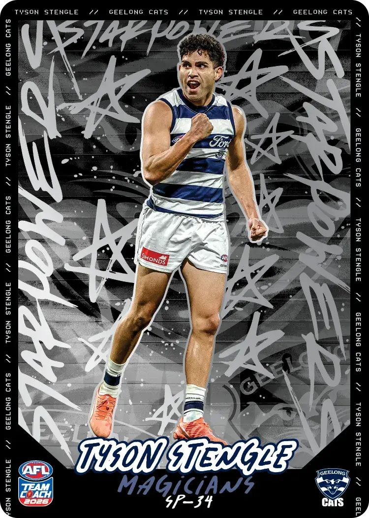 Teamcoach 2026 Star Powers Silver SP-34 Tyson Stengle - Geelong Cats