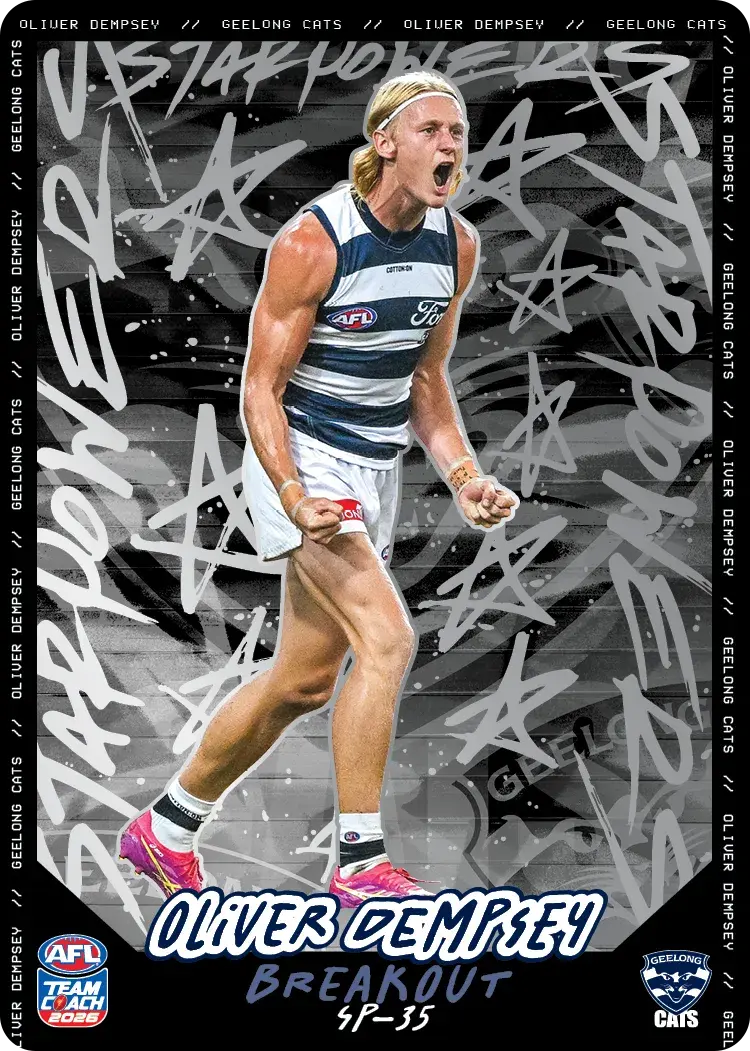 Teamcoach 2026 Star Powers Silver SP-35 Oliver Dempsey - Geelong Cats