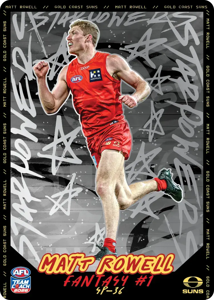 Teamcoach 2026 Star Powers Silver SP-36 Matt Rowell - Gold Coast Suns