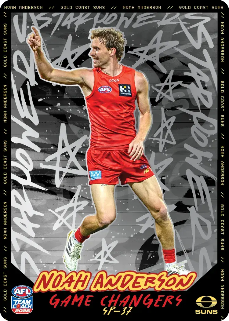 Teamcoach 2026 Star Powers Silver SP-37 Noah Anderson - Gold Coast Suns