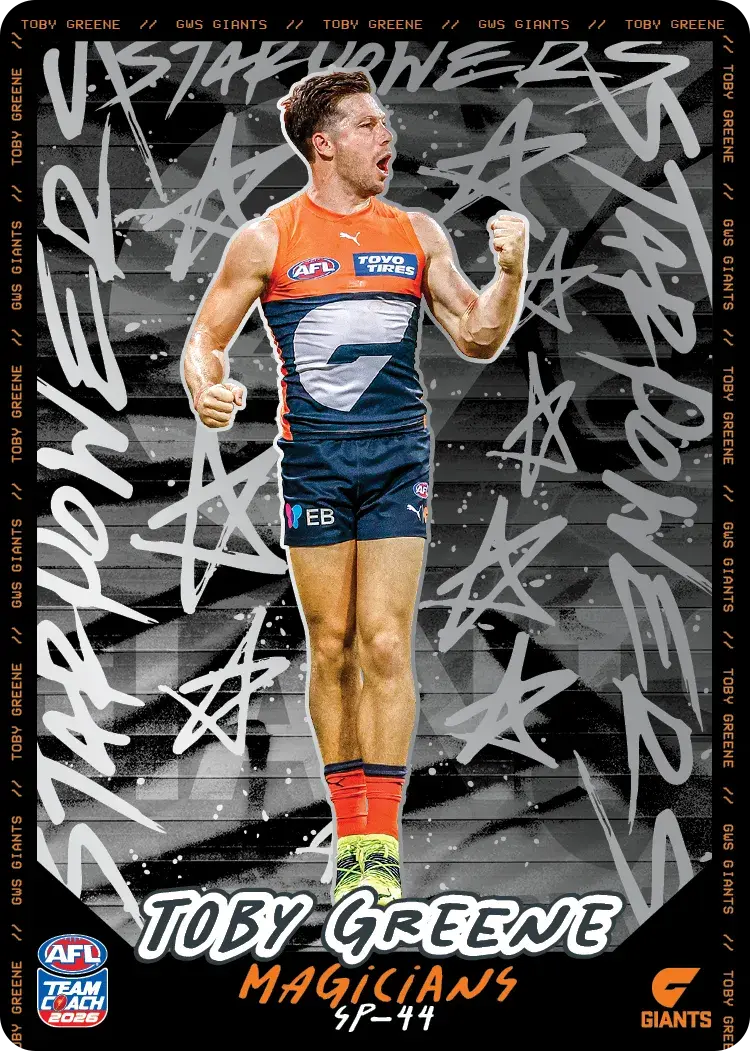 Teamcoach 2026 Star Powers Silver SP-44 Toby Greene - GWS Giants