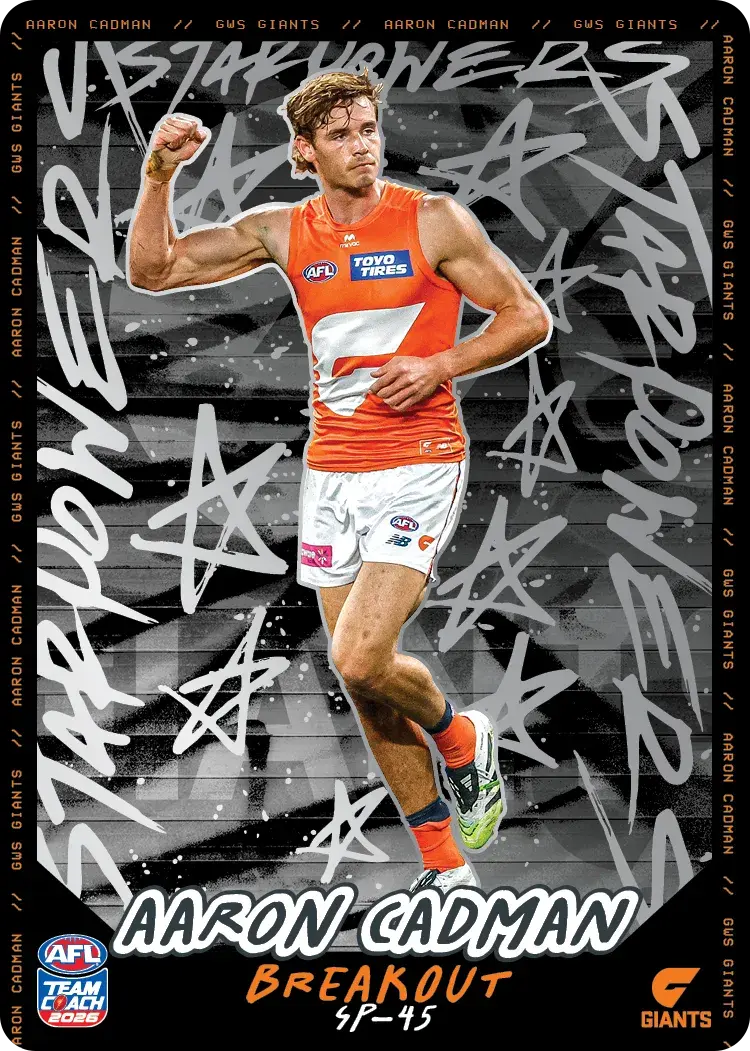 Teamcoach 2026 Star Powers Silver SP-45 Aaron Cadman - GWS Giants
