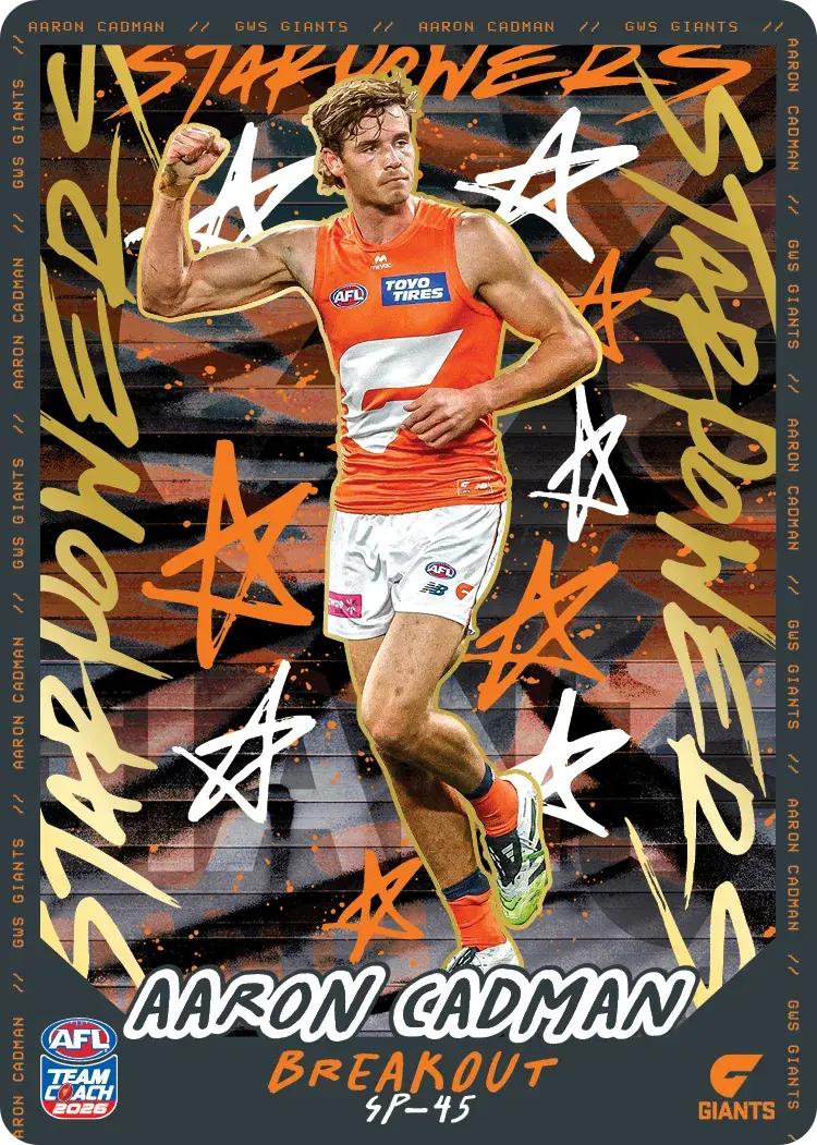 Teamcoach 2026 Star Powers Team SP-45 Aaron Cadman - GWS Giants