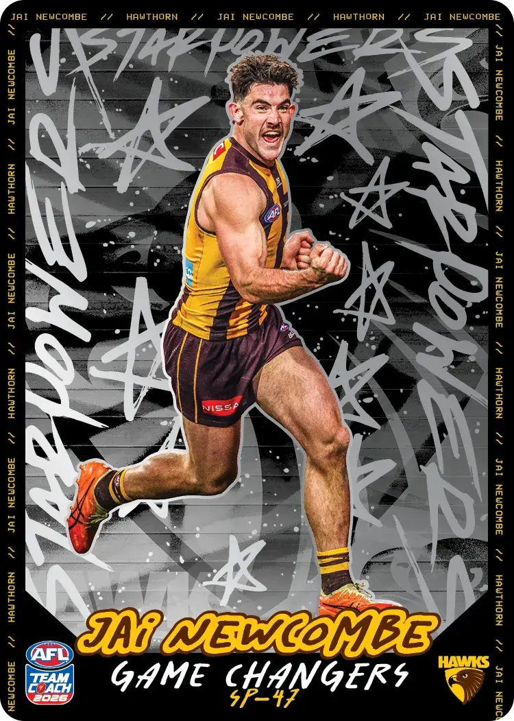 Teamcoach 2026 Star Powers Silver SP-47 Jai Newcombe - Hawthorn Hawks