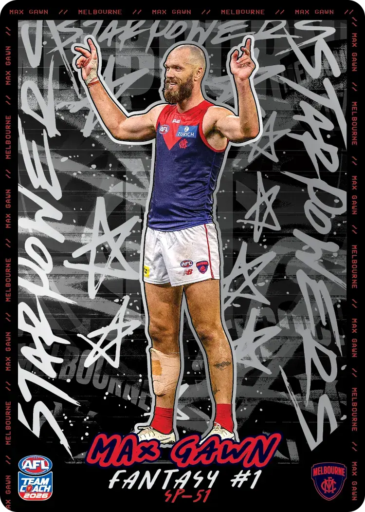 Teamcoach 2026 Star Powers Silver SP-51 Max Gawn - Melbourne Demons