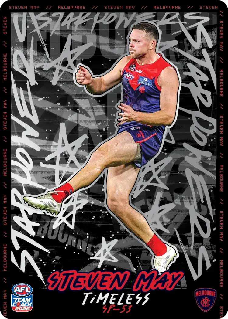 Teamcoach 2026 Star Powers Silver SP-53 Steven May - Melbourne Demons