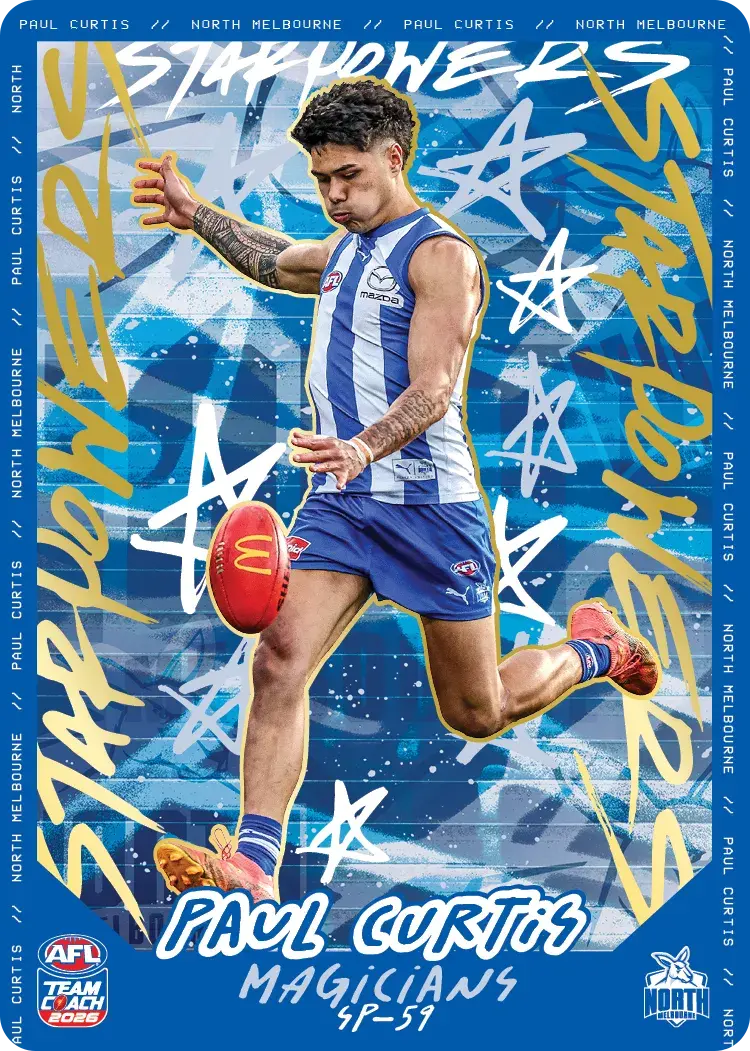Teamcoach 2026 Star Powers Team SP-59 Paul Curtis - North Melbourne Kangaroos