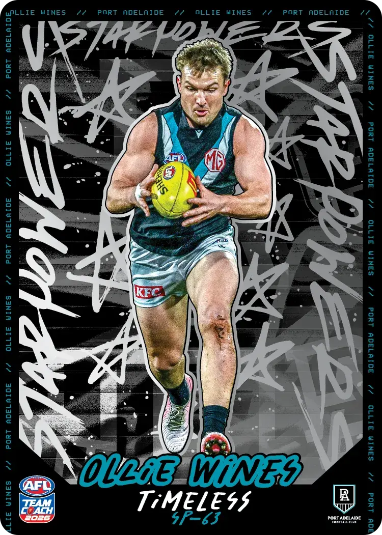 Teamcoach 2026 Star Powers Silver SP-63 Ollie Wines - Port Adelaide Power