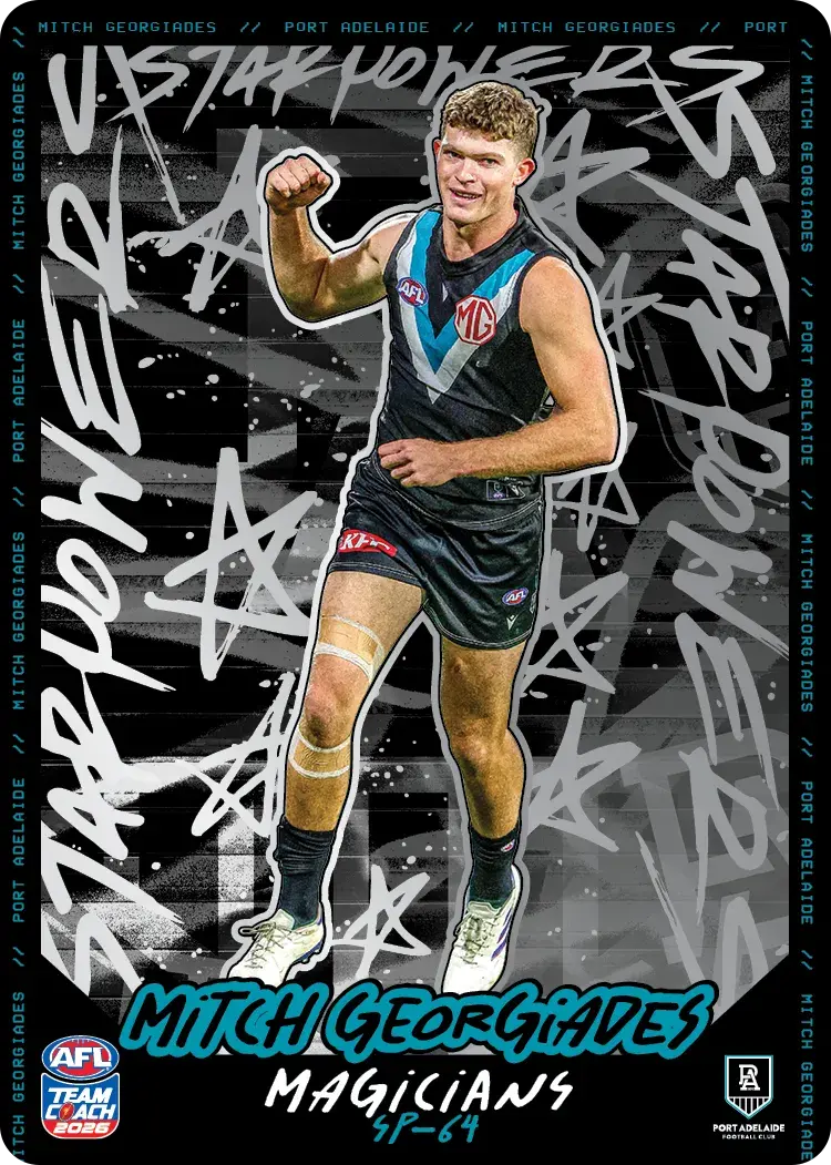 Teamcoach 2026 Star Powers Silver SP-64 Mitch Georgiades - Port Adelaide Power