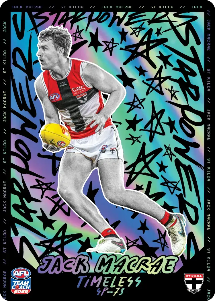 Teamcoach 2026 Star Powers Iridescent SP-73 Jack Macrae - St Kilda Saints