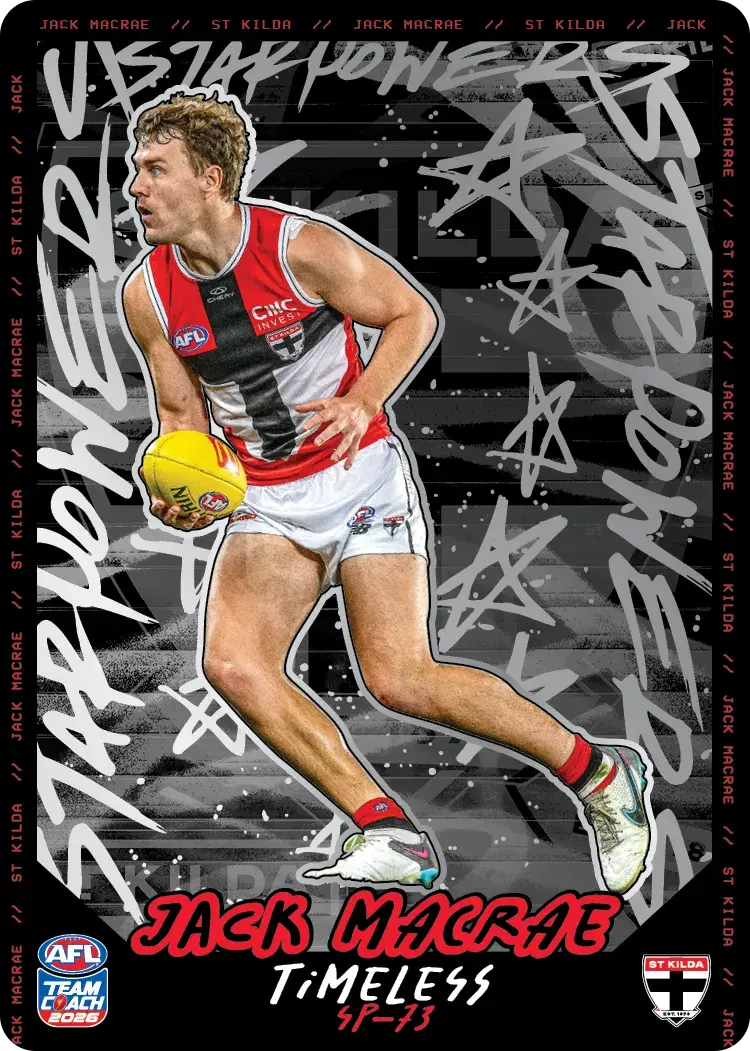 Teamcoach 2026 Star Powers Silver SP-73 Jack Macrae - St Kilda Saints