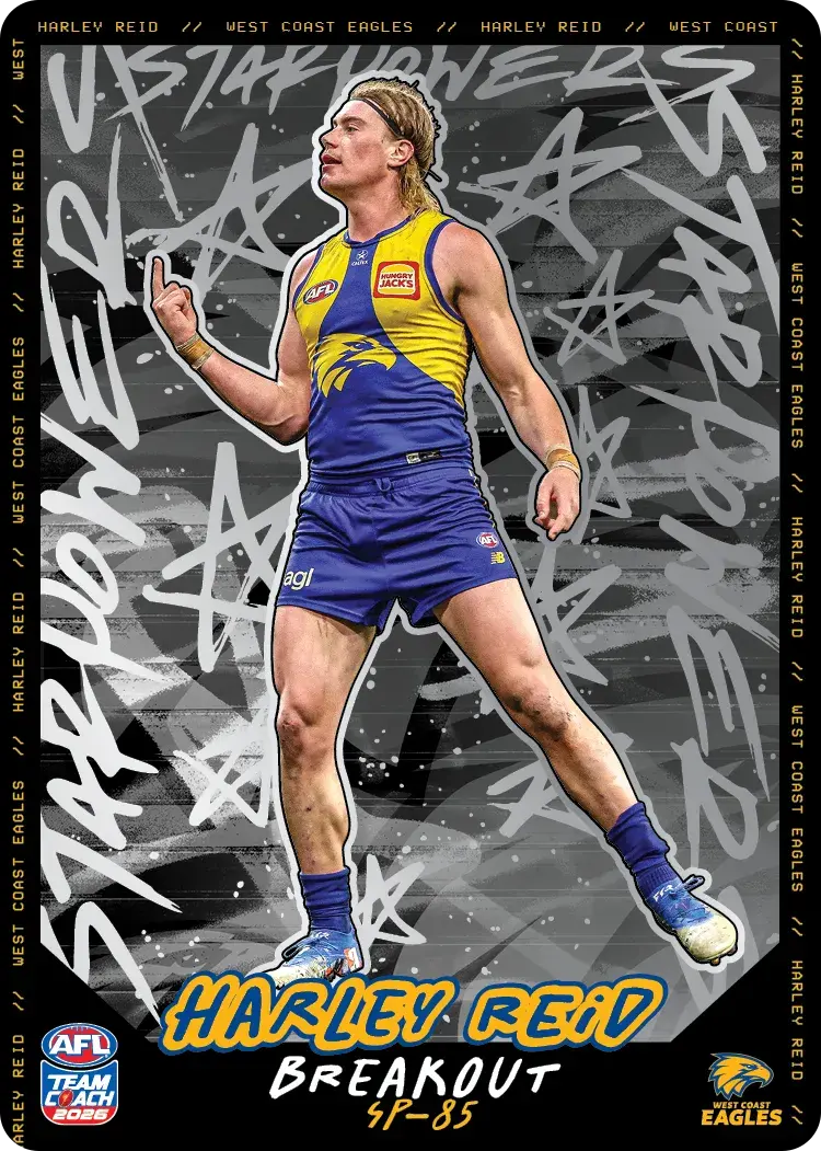 Teamcoach 2026 Star Powers Silver SP-85 Harley Reid - West Coast Eagles