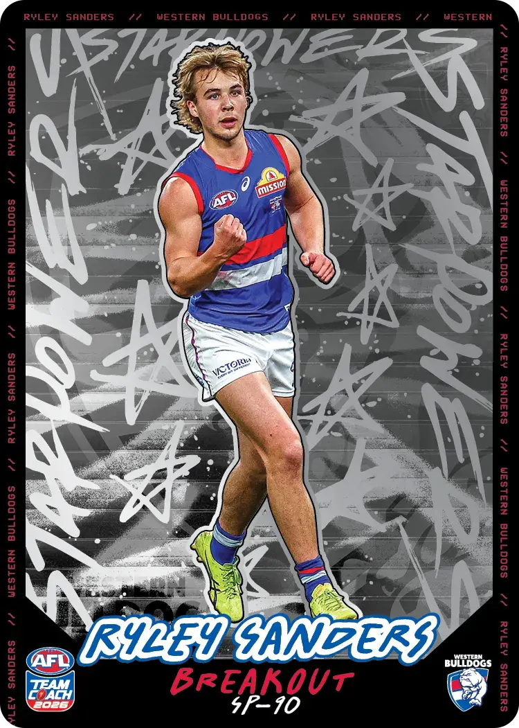 Teamcoach 2026 Star Powers Silver SP-90 Ryley Sanders - Western Bulldogs