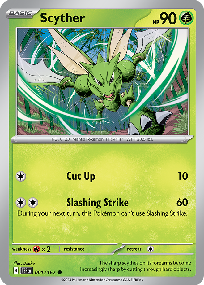 Pokemon TCG - Temporal Forces - #001 - Scyther - Common