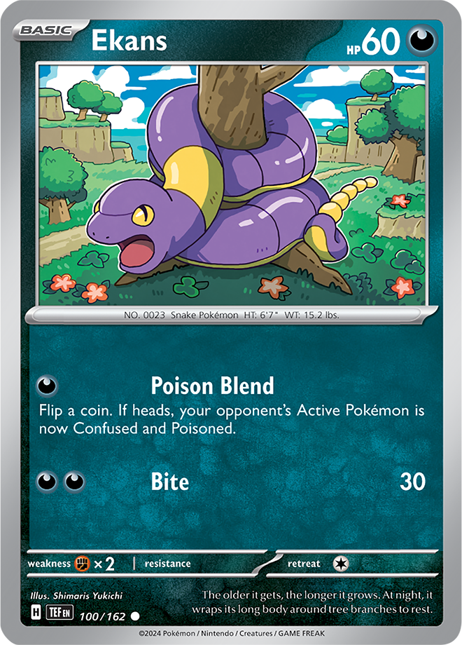 Pokemon TCG - Temporal Forces - #100 - Ekans - Common
