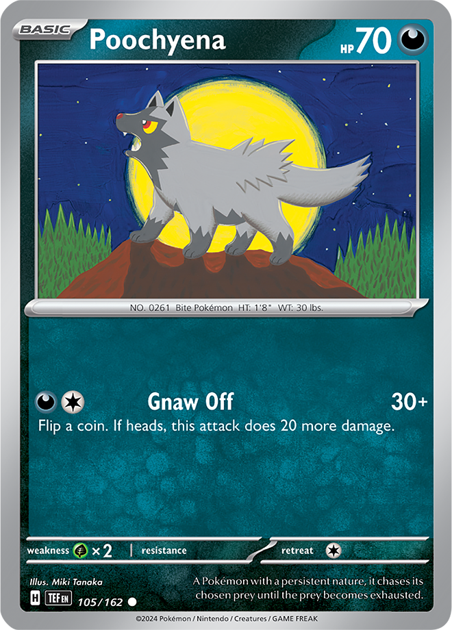 Pokemon TCG - Temporal Forces - #105 - Poochyena - Common