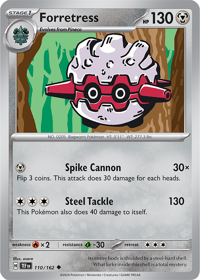 Pokemon TCG - Temporal Forces - #110 - Forretress - Uncommon