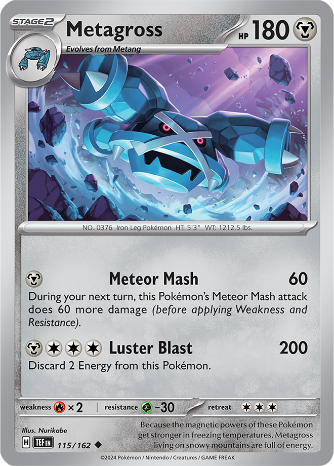 Pokemon TCG - Temporal Forces - #115 - Metagross - Uncommon