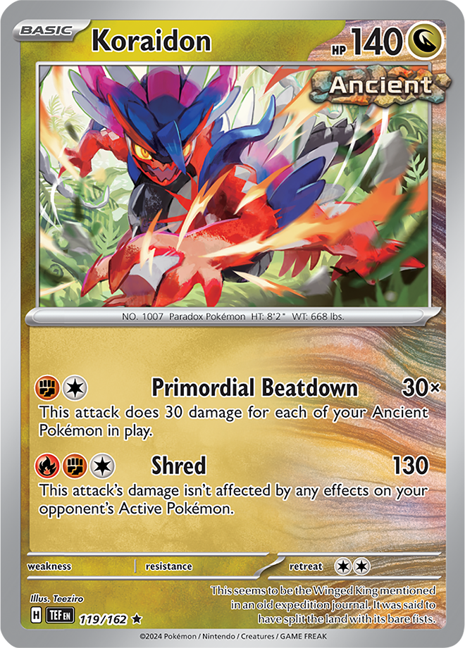 Pokemon TCG - Temporal Forces - #119 - Koraidon - Rare