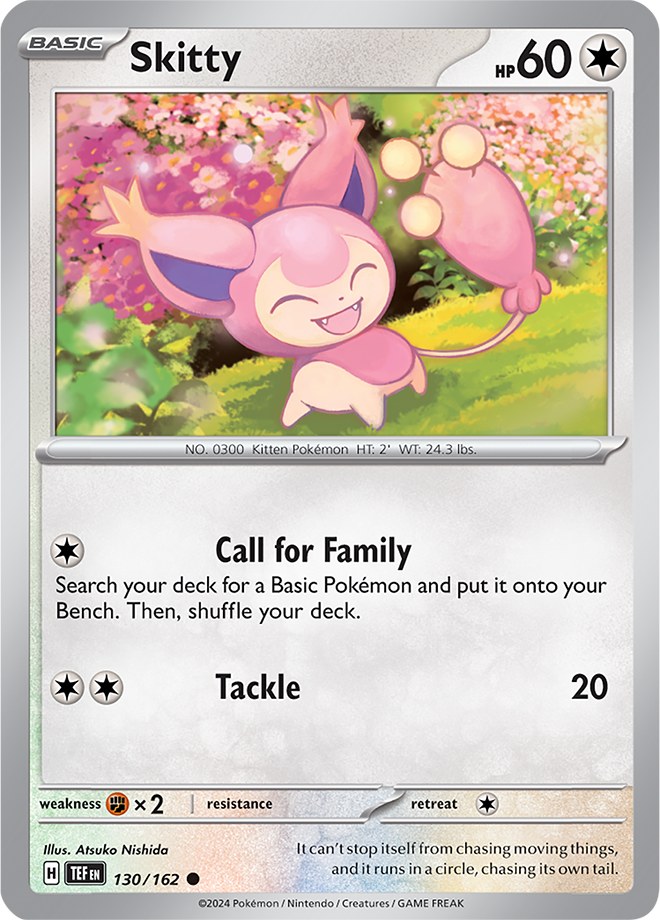 Pokemon TCG - Temporal Forces - #130 - Skitty - Common