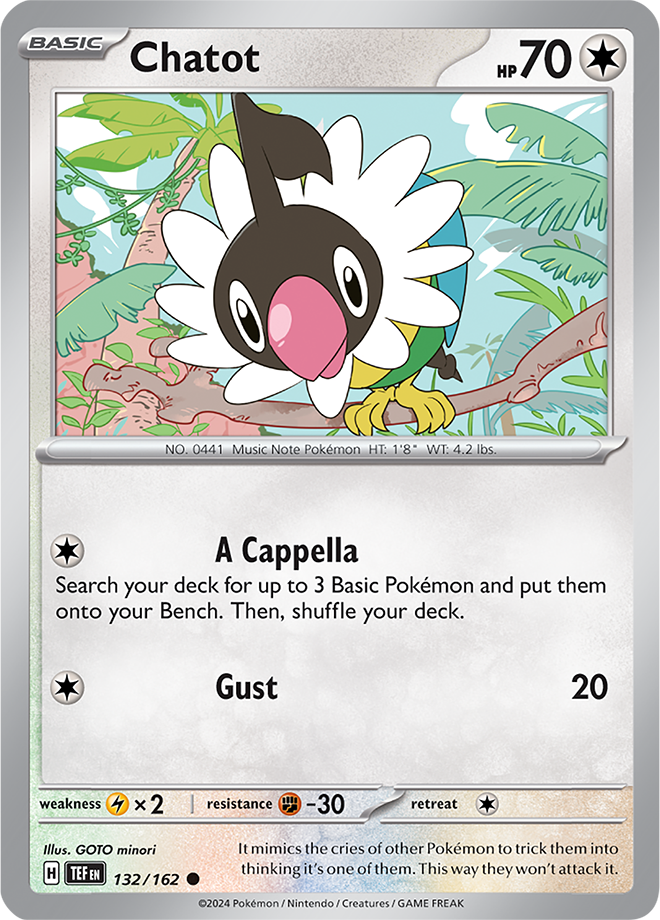 Pokemon TCG - Temporal Forces - #132 - Chatot - Common