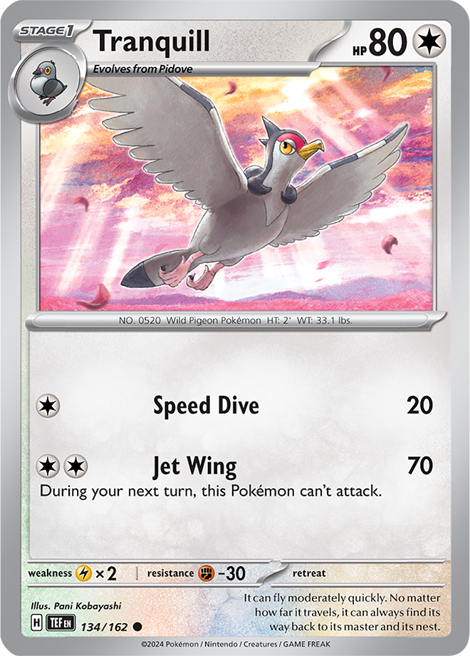 Pokemon TCG - Temporal Forces - #134 - Tranquill - Common