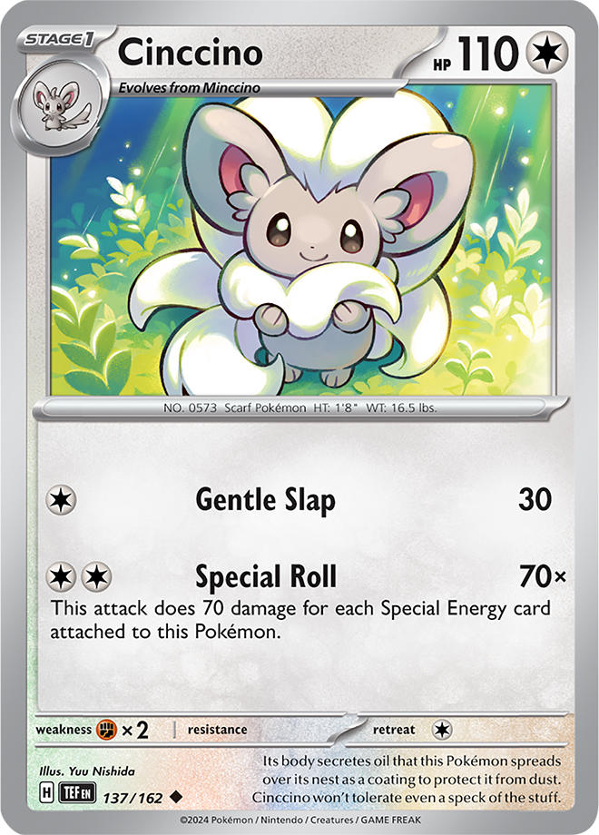 Pokemon TCG - Temporal Forces - #137 - Cinccino - Uncommon
