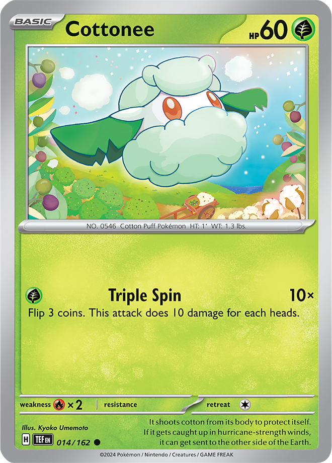 Pokemon TCG - Temporal Forces - #014 - Cottonee - Common
