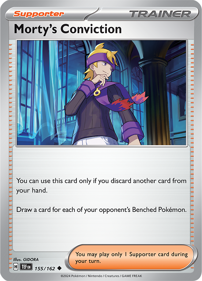 Pokemon TCG - Temporal Forces - #155 - Morty's Conviction - Uncommon