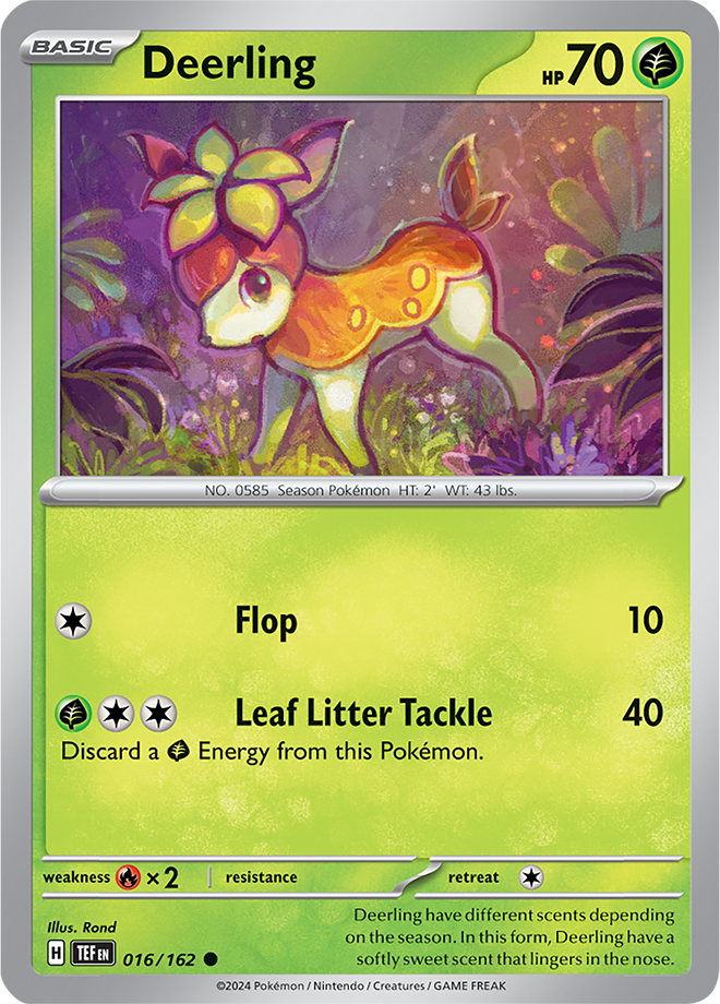 Pokemon TCG - Temporal Forces - #016 - Deerling - Common