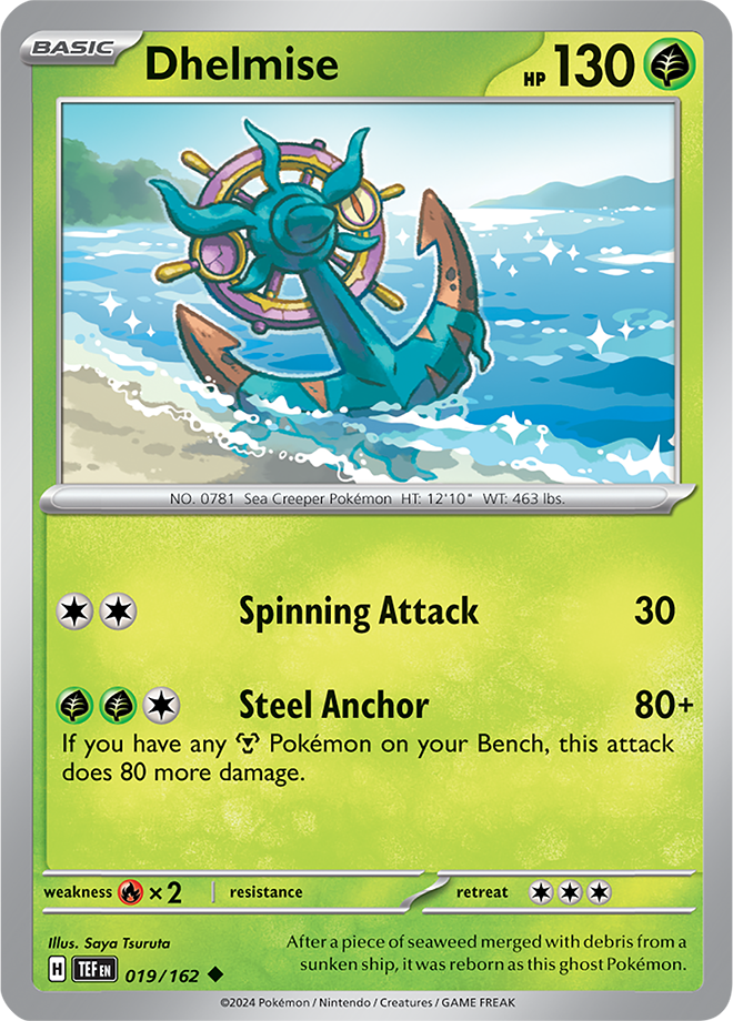 Pokemon TCG - Temporal Forces - #019 - Dhelmise - Uncommon