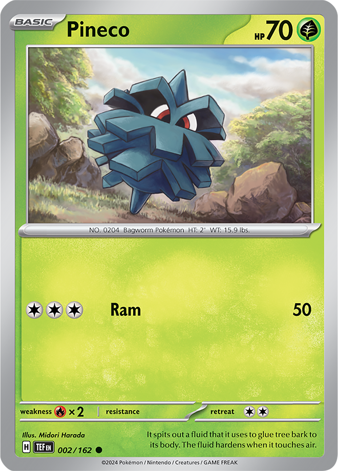 Pokemon TCG - Temporal Forces - #002 - Pineco - Common