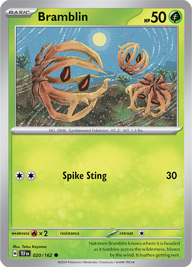 Pokemon TCG - Temporal Forces - #020 - Bramblin - Common