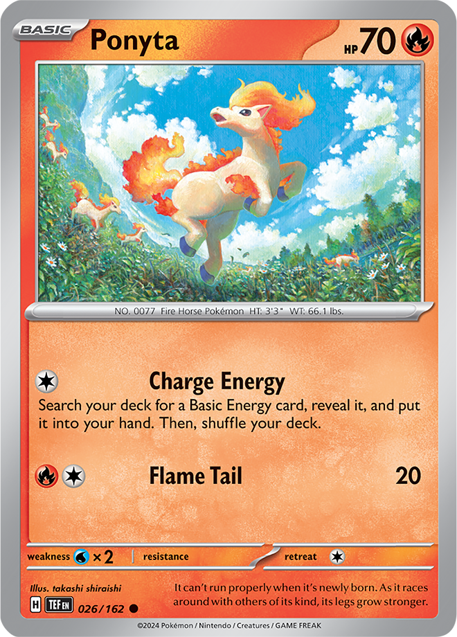 Pokemon TCG - Temporal Forces - #026 - Ponyta - Common