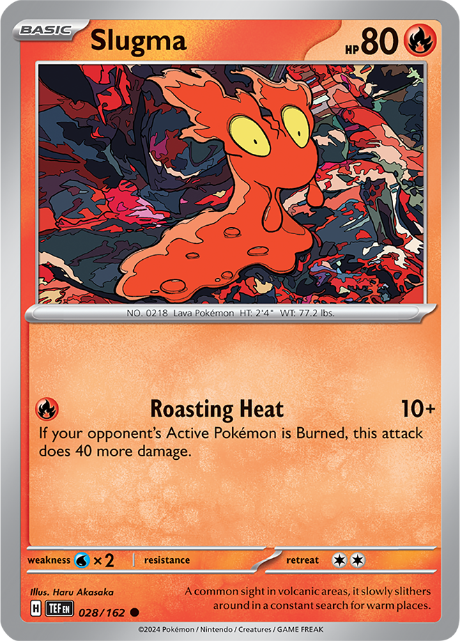 Pokemon TCG - Temporal Forces - #028 - Slugma - Common
