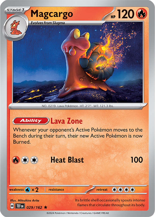 Pokemon TCG - Temporal Forces - #029 - Magcargo - Rare Holo