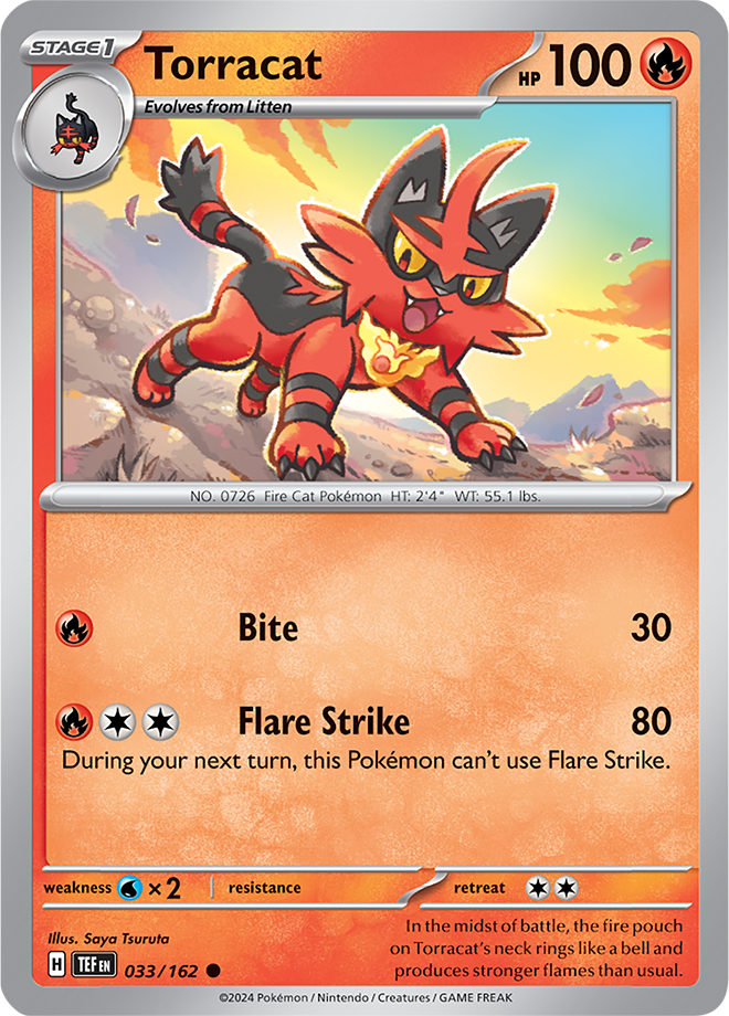 Pokemon TCG - Temporal Forces - #033 - Torracat - Common